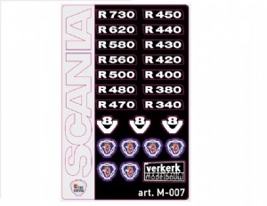 VERKERK 1/14 SCANIA 卡車用 標誌貼紙